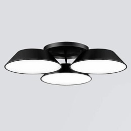 Lámpara empotrada de 3 luces, metal, acrílico, sencilla y moderna.