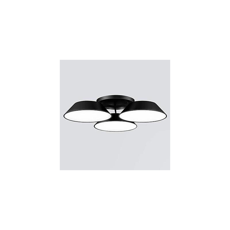 Lámpara empotrada de 3 luces, metal, acrílico, sencilla y moderna.
