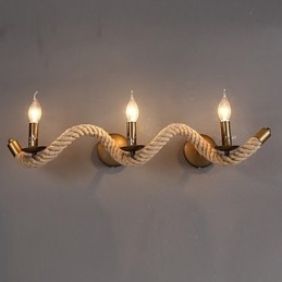 Lámparas de pared clásicas retro para dormitorio, lámpara de pared de hierro europea para pasillo, balcón, sala de estar