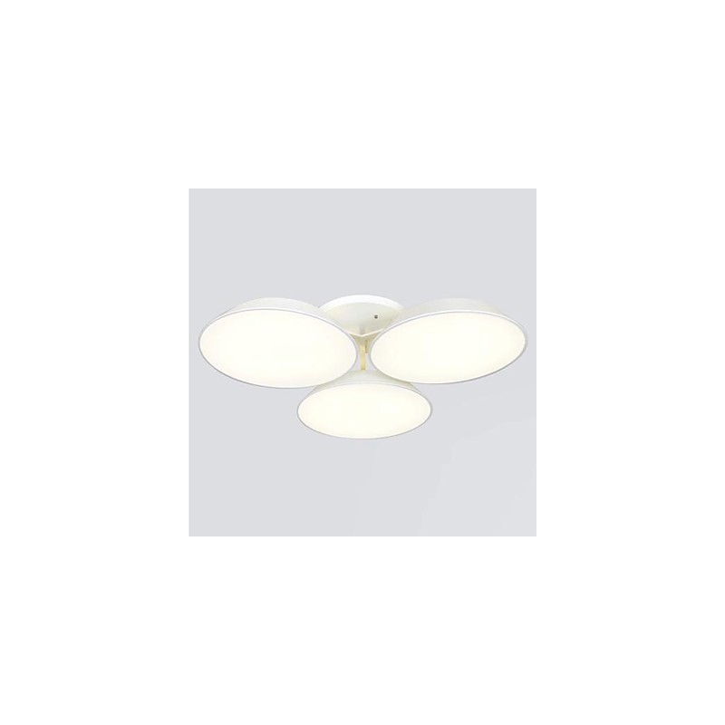 Lámpara empotrada de 3 luces, metal, acrílico, sencilla y moderna.