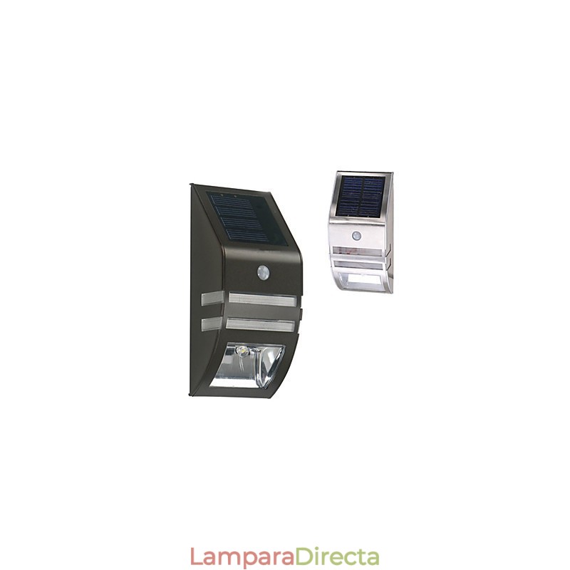 Lámpara solar de pared blanca con sensor de movimiento PIR