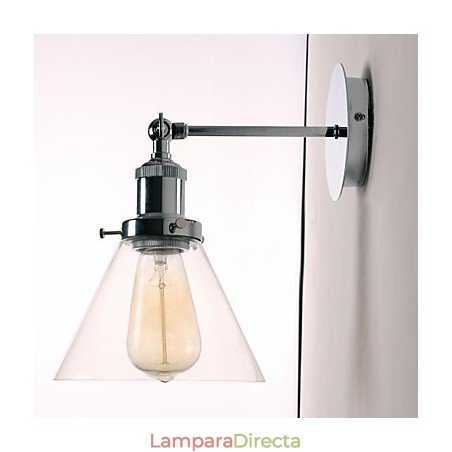 Lámpara de pared Art Déco con pantalla cónica de vidrio Lámpara de pared Art Déco con pantalla cónica de vidrio