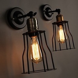 Lámpara de pared creativa de metal de titanio para la cabecera de la cama