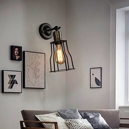 Lámpara de pared creativa de metal de titanio para la cabecera de la cama