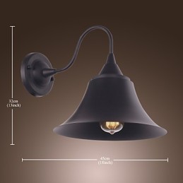 Aplique artístico con pantalla y soporte de metal retro