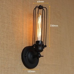 Aplique de pared decorativo retro minimalista industrial para mesita de noche, pasillo, escalera, balcón