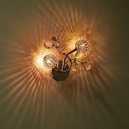 Apliques de pared de cristal estilo mini, modernos y contemporáneos de metal.