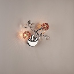 Apliques de pared de cristal estilo mini, modernos y contemporáneos de metal.
