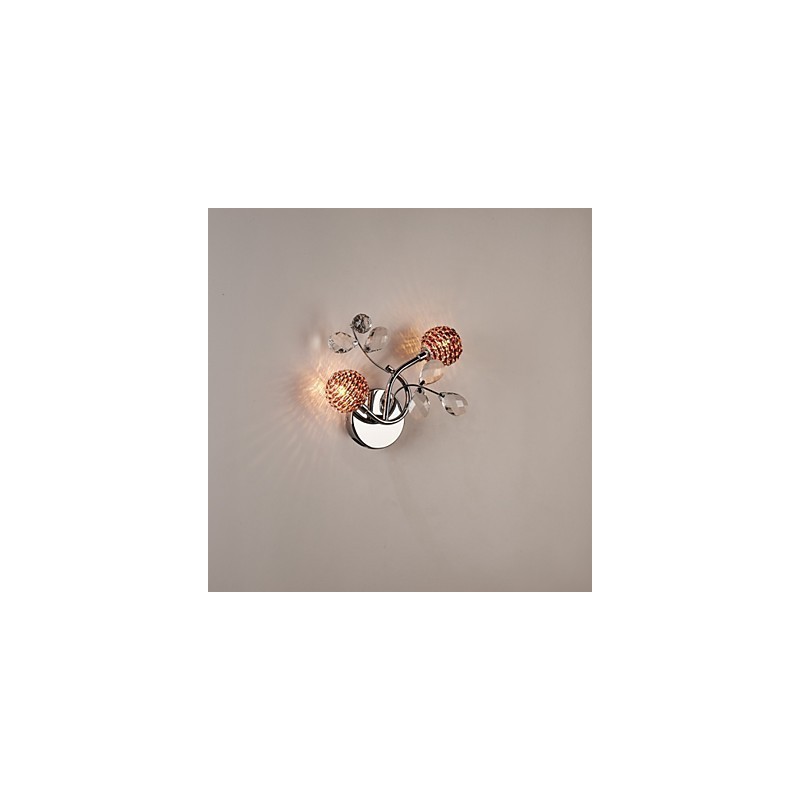 Apliques de pared de cristal estilo mini, modernos y contemporáneos de metal.