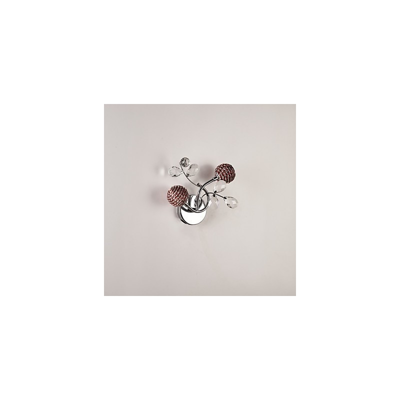 Apliques de pared de cristal estilo mini, modernos y contemporáneos de metal.