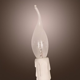 Aplique de pared de cristal con 2 luces y bombilla tipo vela