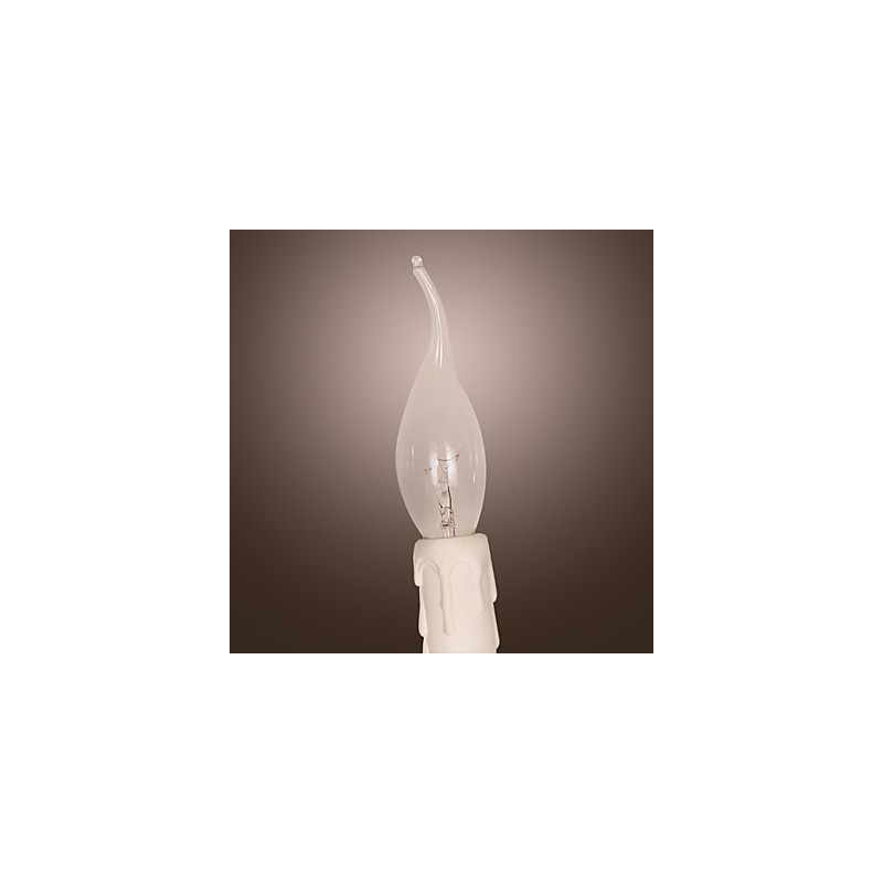 Aplique de pared de cristal con 2 luces y bombilla tipo vela