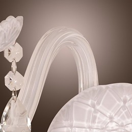 Aplique de pared de cristal con 2 luces y bombilla tipo vela