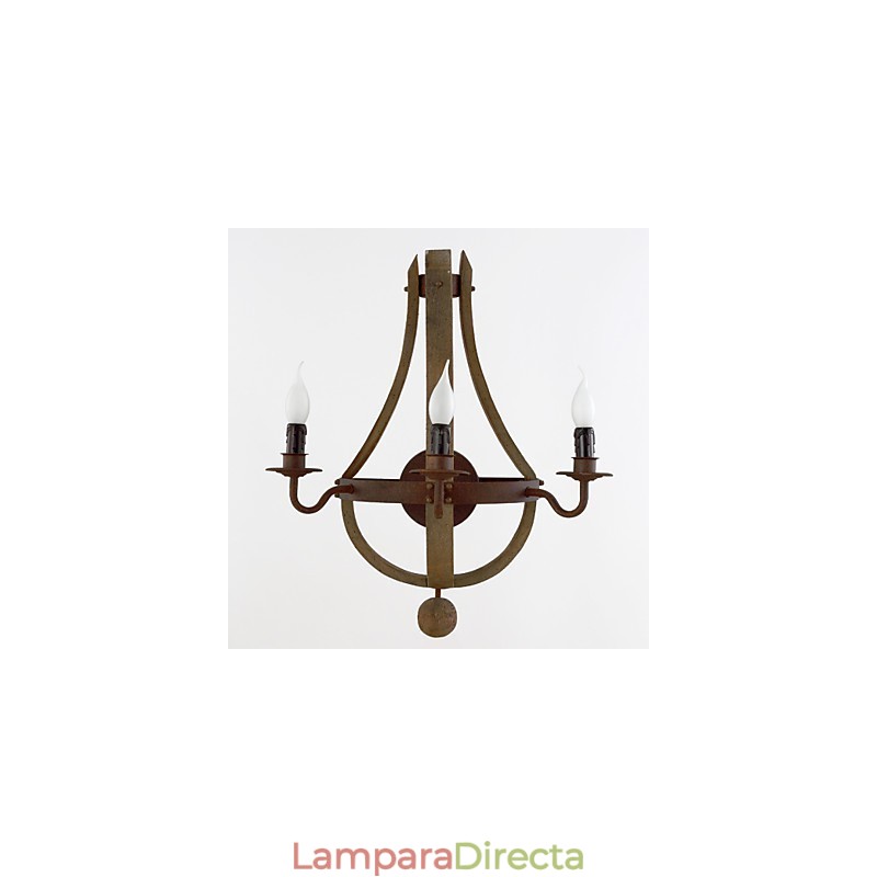 Apliques de pared estilo mini rústico de madera de bambú