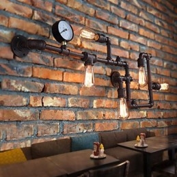 Apliques de pared estilo mini rústico Lodge de metal
