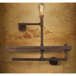 Apliques de pared estilo mini rústico Lodge de metal