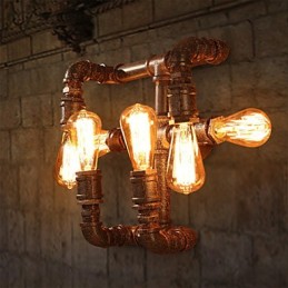 Apliques de pared de hierro con barra retro, estilo mini, rústico, de metal