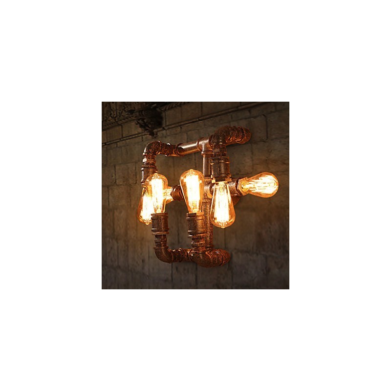 Apliques de pared de hierro con barra retro, estilo mini, rústico, de metal