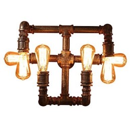 Apliques de pared de hierro con barra retro, estilo mini, rústico, de metal