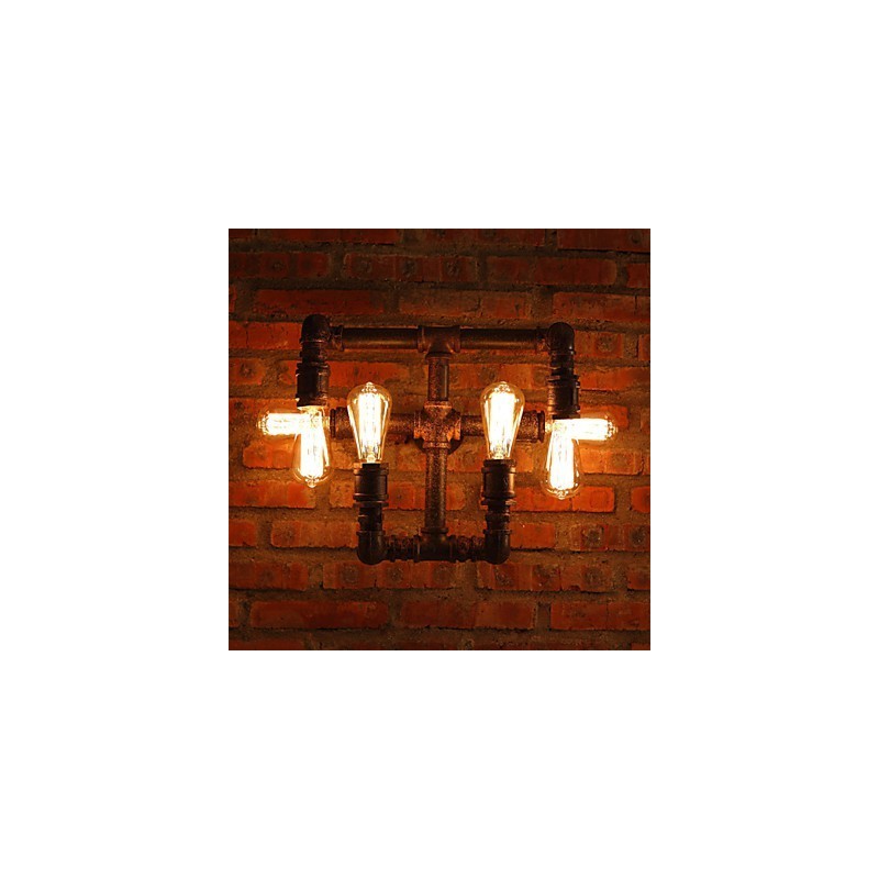 Apliques de pared de hierro con barra retro, estilo mini, rústico, de metal