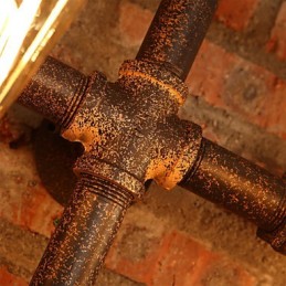 Apliques de pared de hierro con barra retro, estilo mini, rústico, de metal