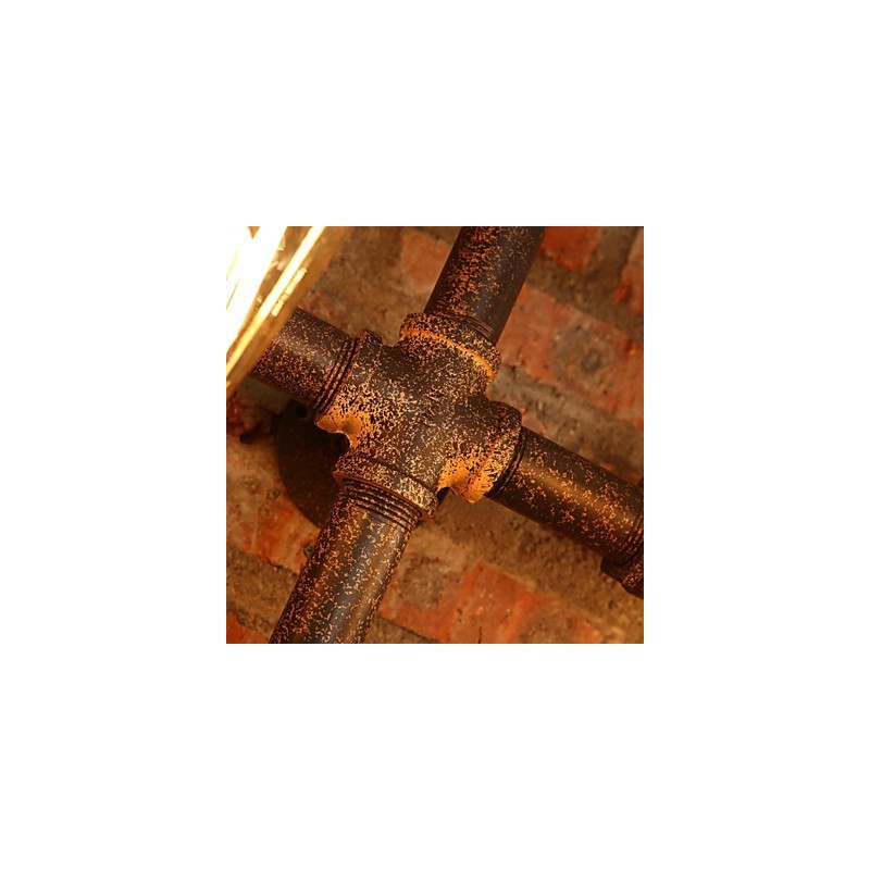 Apliques de pared de hierro con barra retro, estilo mini, rústico, de metal