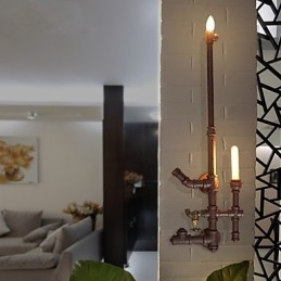 Apliques de pared estilo mini rústico Lodge de metal