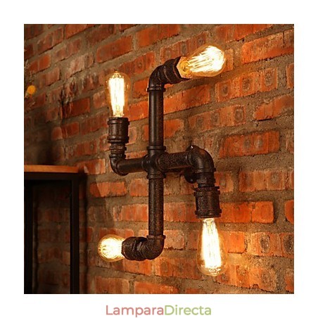 Apliques de pared de hierro con barra retro, estilo mini, rústico, de metal Apliques de pared de hierro con barra retro, estilo mini, rústico, de metal