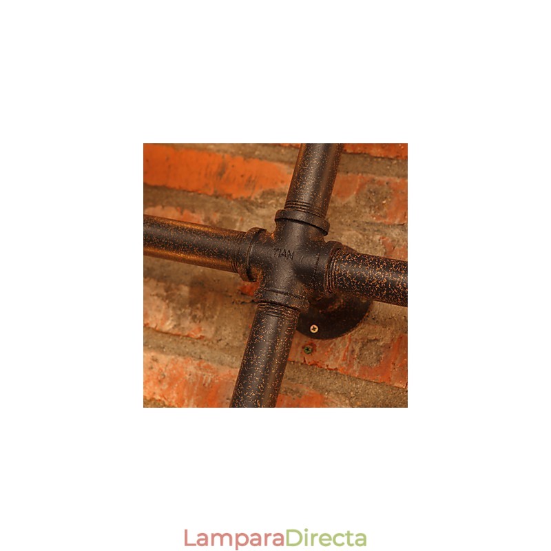 Apliques de pared de hierro con barra retro, estilo mini, rústico, de metal