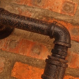 Apliques de pared de hierro con barra retro, estilo mini, rústico, de metal