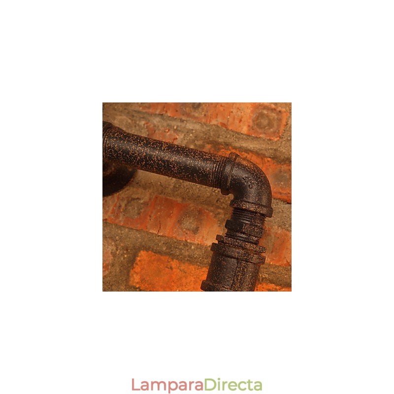 Apliques de pared de hierro con barra retro, estilo mini, rústico, de metal