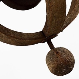 Lámpara de pared de madera rústica americana vintage con forma de barril de vino, ideal para sala de estar y dormitorio.