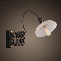 Lámpara de pared telescópica de hierro para dormitorio, estudio, escalera, pasillo, restaurante, estilo industrial vintage, estilo campestre americano.