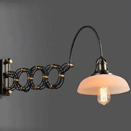 Lámpara de pared telescópica de hierro para dormitorio, estudio, escalera, pasillo, restaurante, estilo industrial vintage, estilo campestre americano.