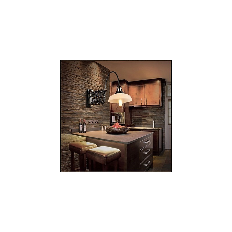 Lámpara de pared telescópica de hierro para dormitorio, estudio, escalera, pasillo, restaurante, estilo industrial vintage, estilo campestre americano.