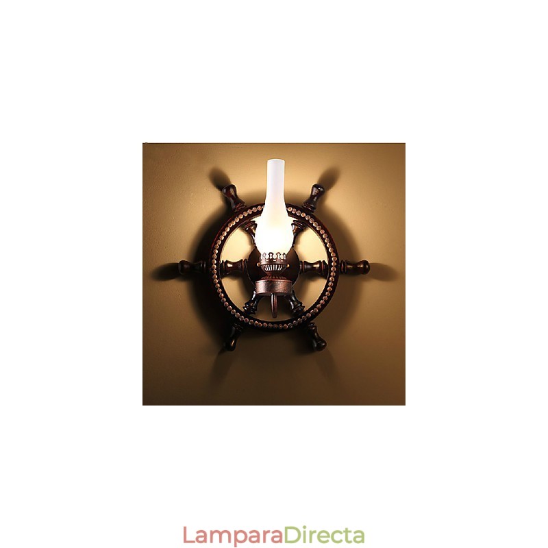 Lámpara de pared de una luz y cristal