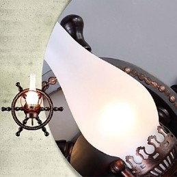Lámpara de pared de una luz y cristal