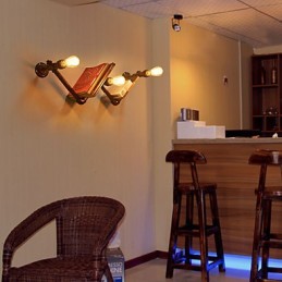Aplique de pared de metal estilo retro estilo pastoral estilo aldeano para sala de estar y comedor.
