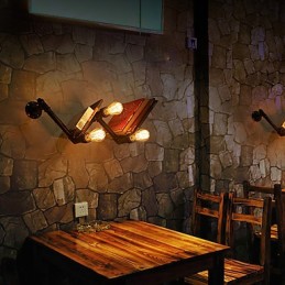 Aplique de pared de metal estilo retro estilo pastoral estilo aldeano para sala de estar y comedor.