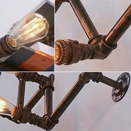 Aplique de pared de metal estilo retro estilo pastoral estilo aldeano para sala de estar y comedor.