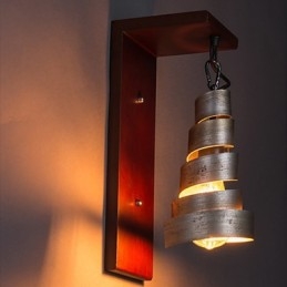 Apliques de pared de madera antiguos de 1 luz