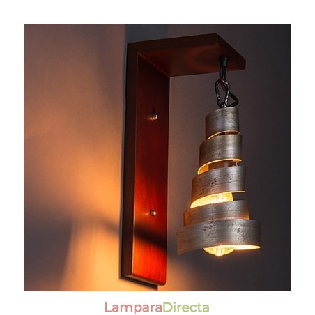 Apliques de pared de madera antiguos de 1 luz Apliques de pared de madera antiguos de 1 luz