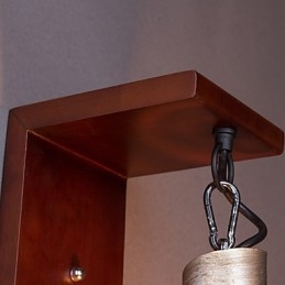 Apliques de pared de madera antiguos de 1 luz