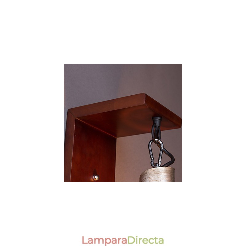 Apliques de pared de madera antiguos de 1 luz