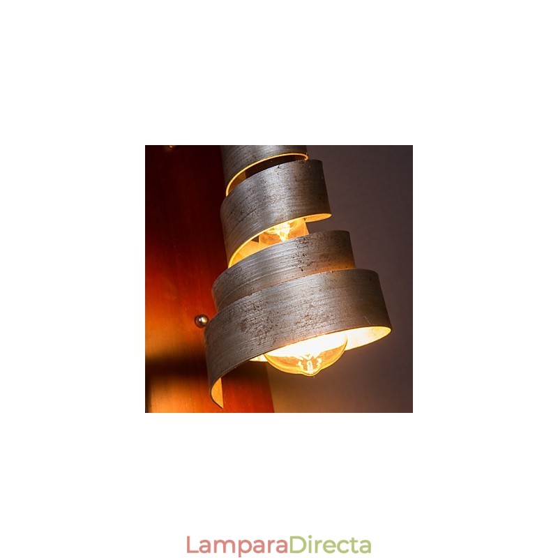 Apliques de pared de madera antiguos de 1 luz