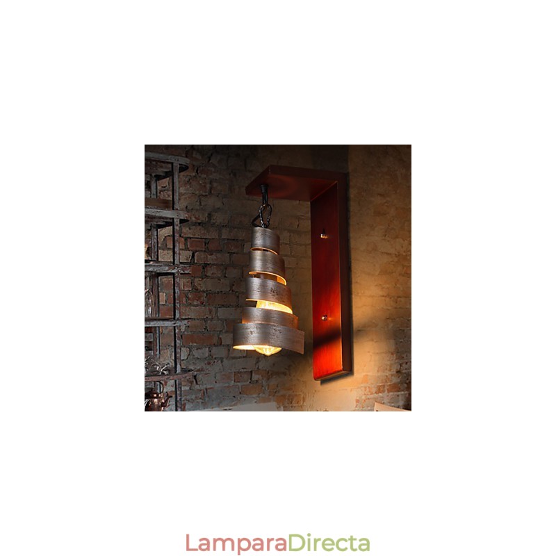 Apliques de pared de madera antiguos de 1 luz