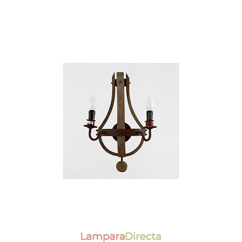 Apliques de pared estilo mini rústico de madera de bambú