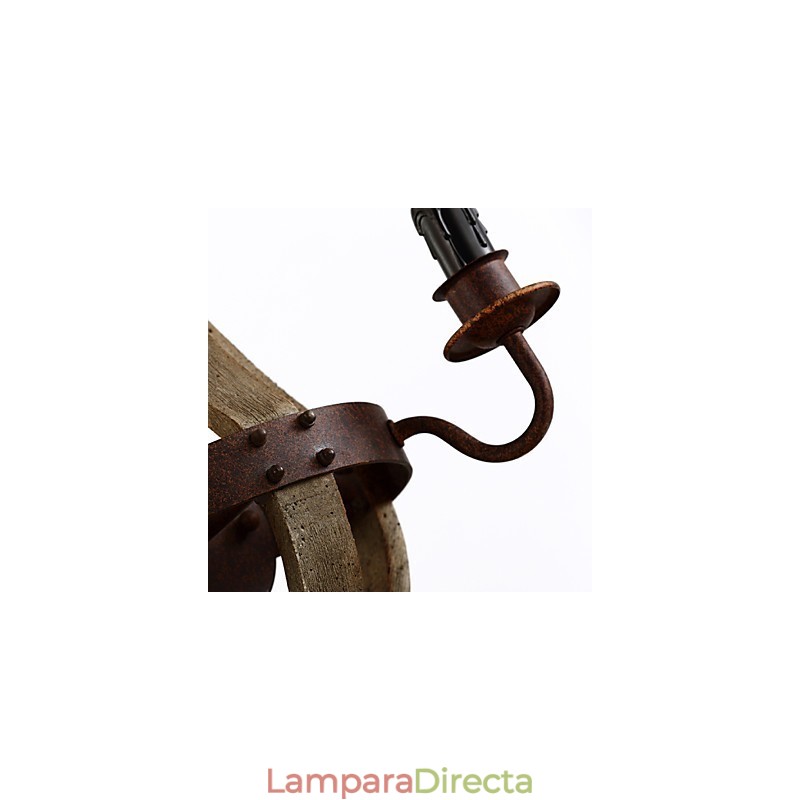 Apliques de pared estilo mini rústico de madera de bambú
