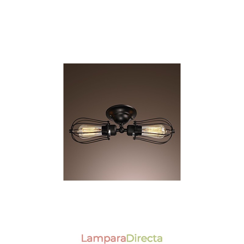 Aplique de pared dorado de 2 luces en estilo antiguo