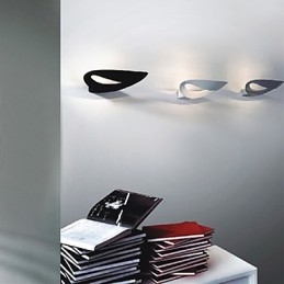 Aplique artístico de pared con 1 luz en blanco y negro
